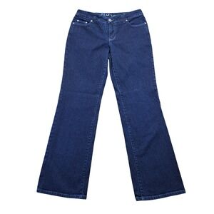 Anne Klein AK Jeans Women 8 Indigo Blue Excellent Bootcut Sophisticate Denim‎